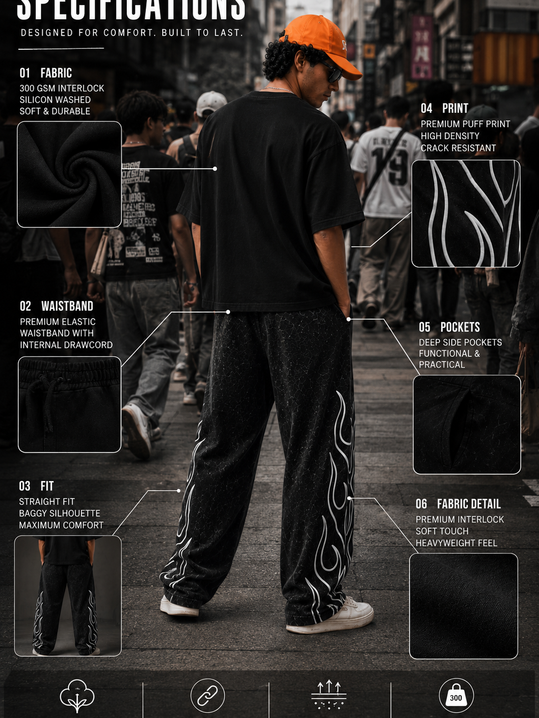 Men's Straight Fit Baggy Pants