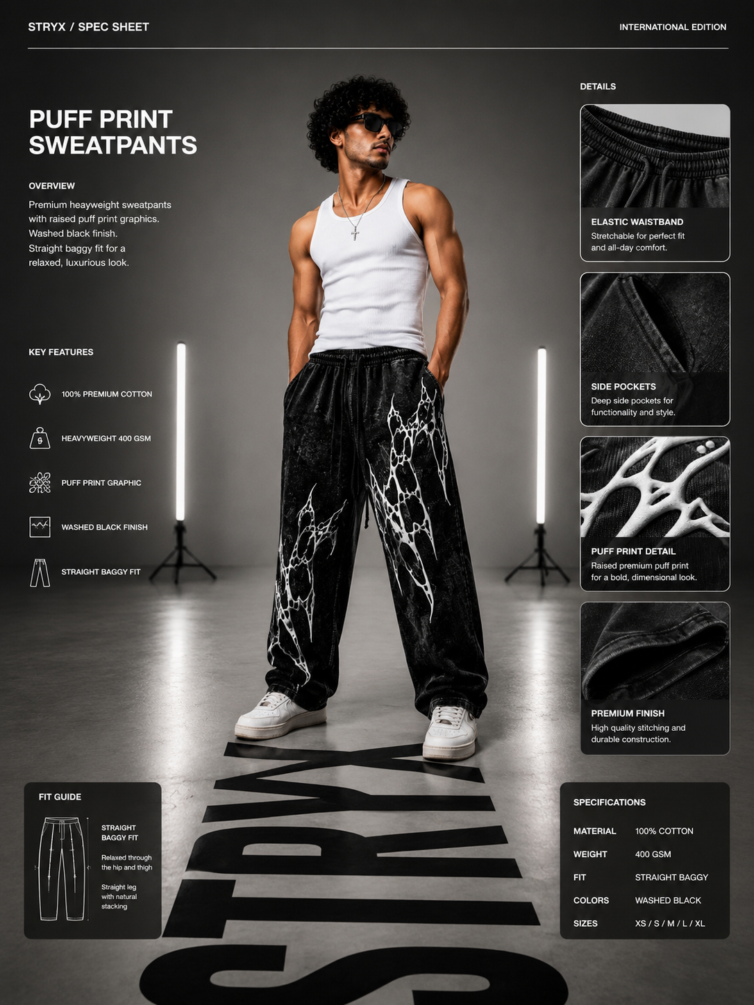 Men's Straight Fit Baggy Pants