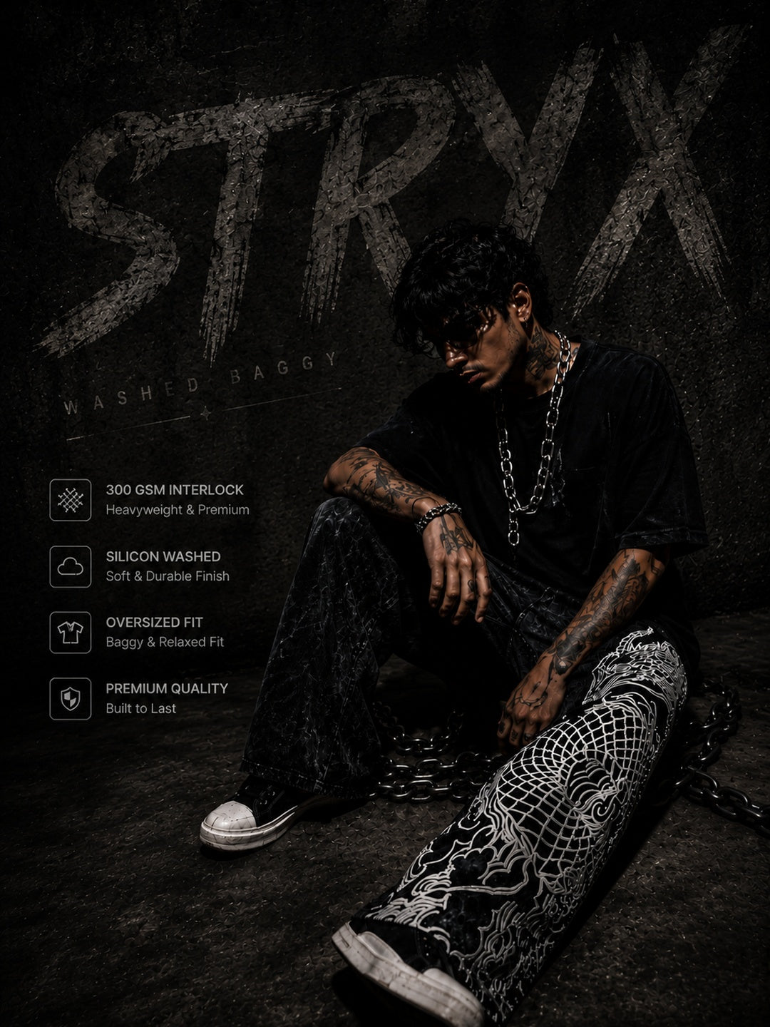 Men's Straight Fit Baggy Pants