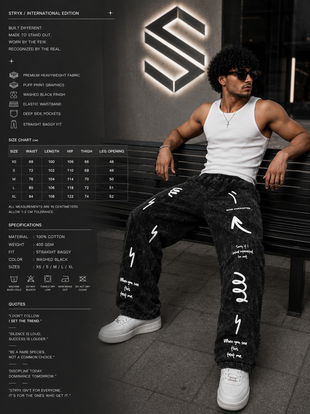 Men's Straight Fit Baggy Pants