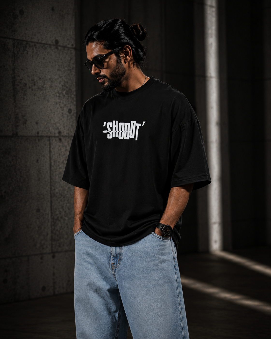 Men's Oversized- Boxy Fit -T-Shirt | Black