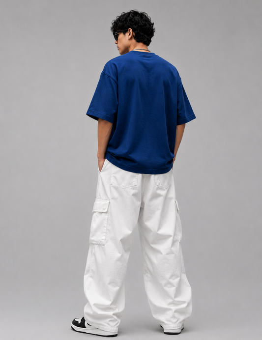 Men's Oversized- Boxy Fit -T-Shirt | Indigo Blue