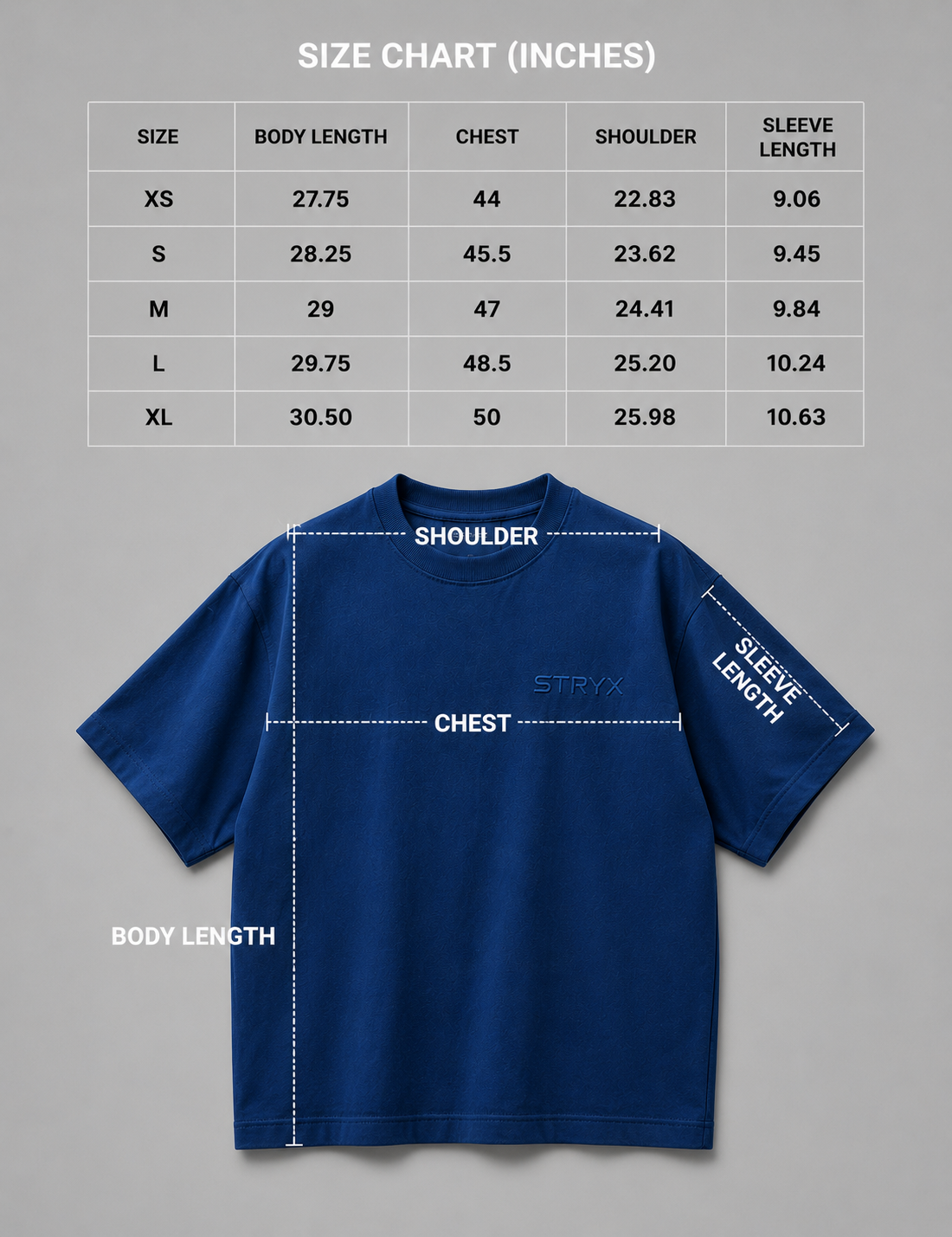 Men's Oversized- Boxy Fit -T-Shirt | Indigo Blue
