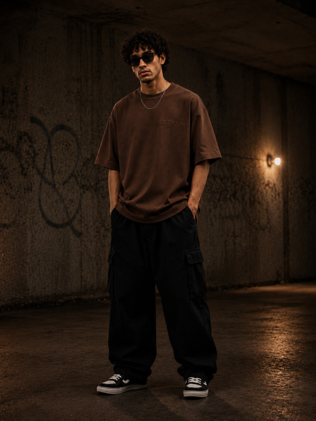 Men's Oversized- Boxy Fit -T-Shirt | Brown