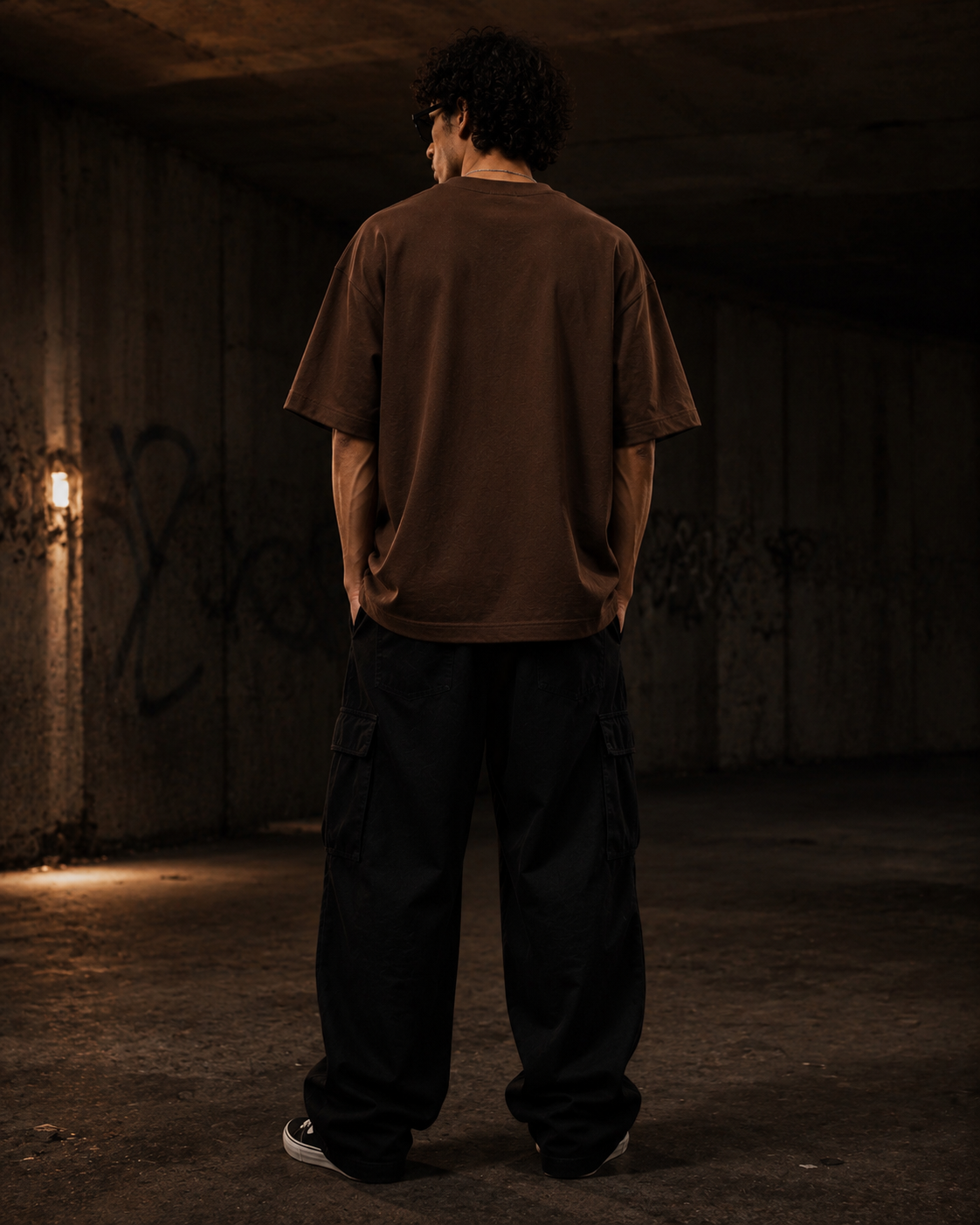 Men's Oversized- Boxy Fit -T-Shirt | Brown