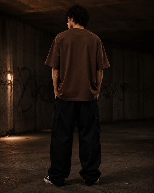 Men's Oversized- Boxy Fit -T-Shirt | Brown