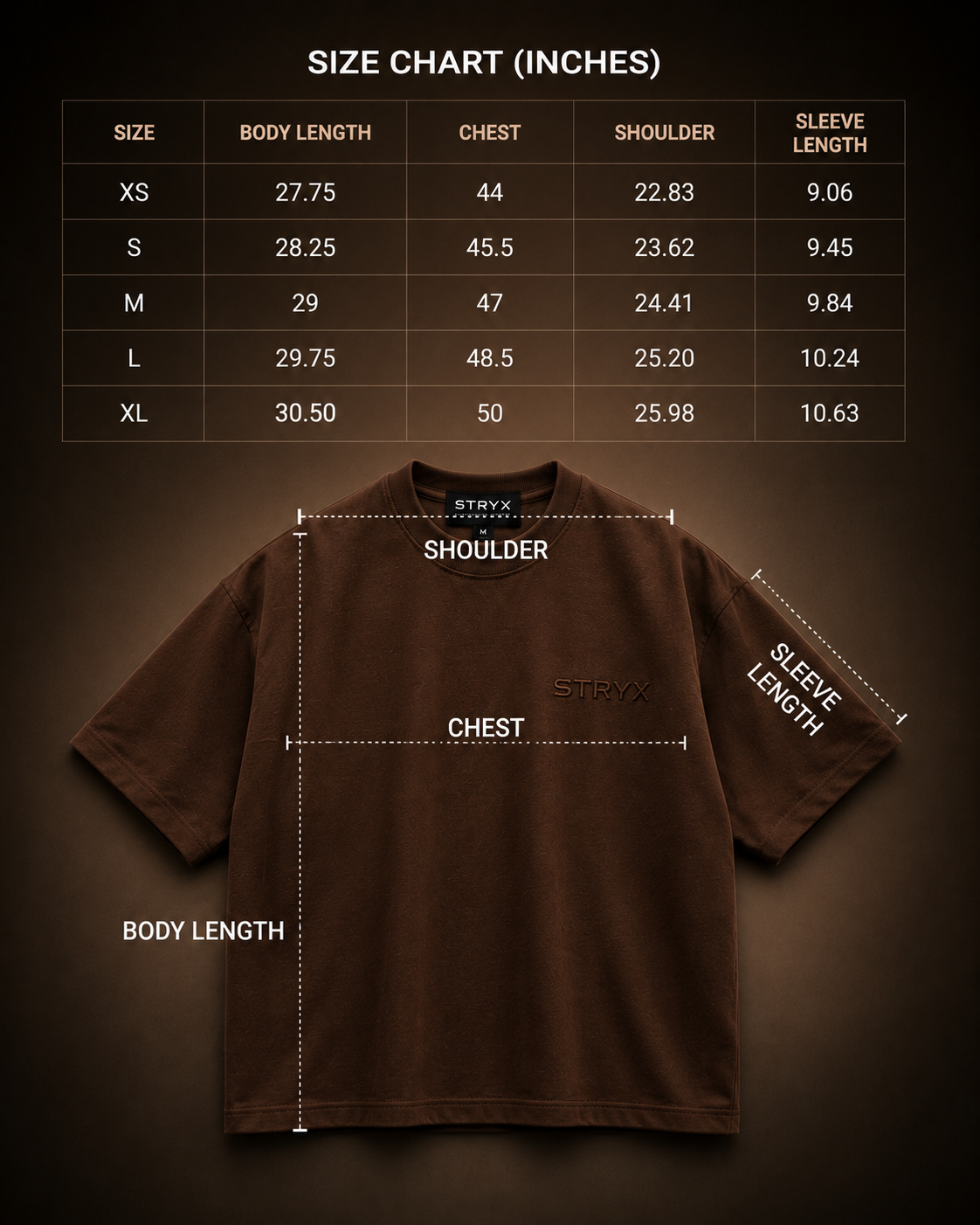 Men's Oversized- Boxy Fit -T-Shirt | Brown