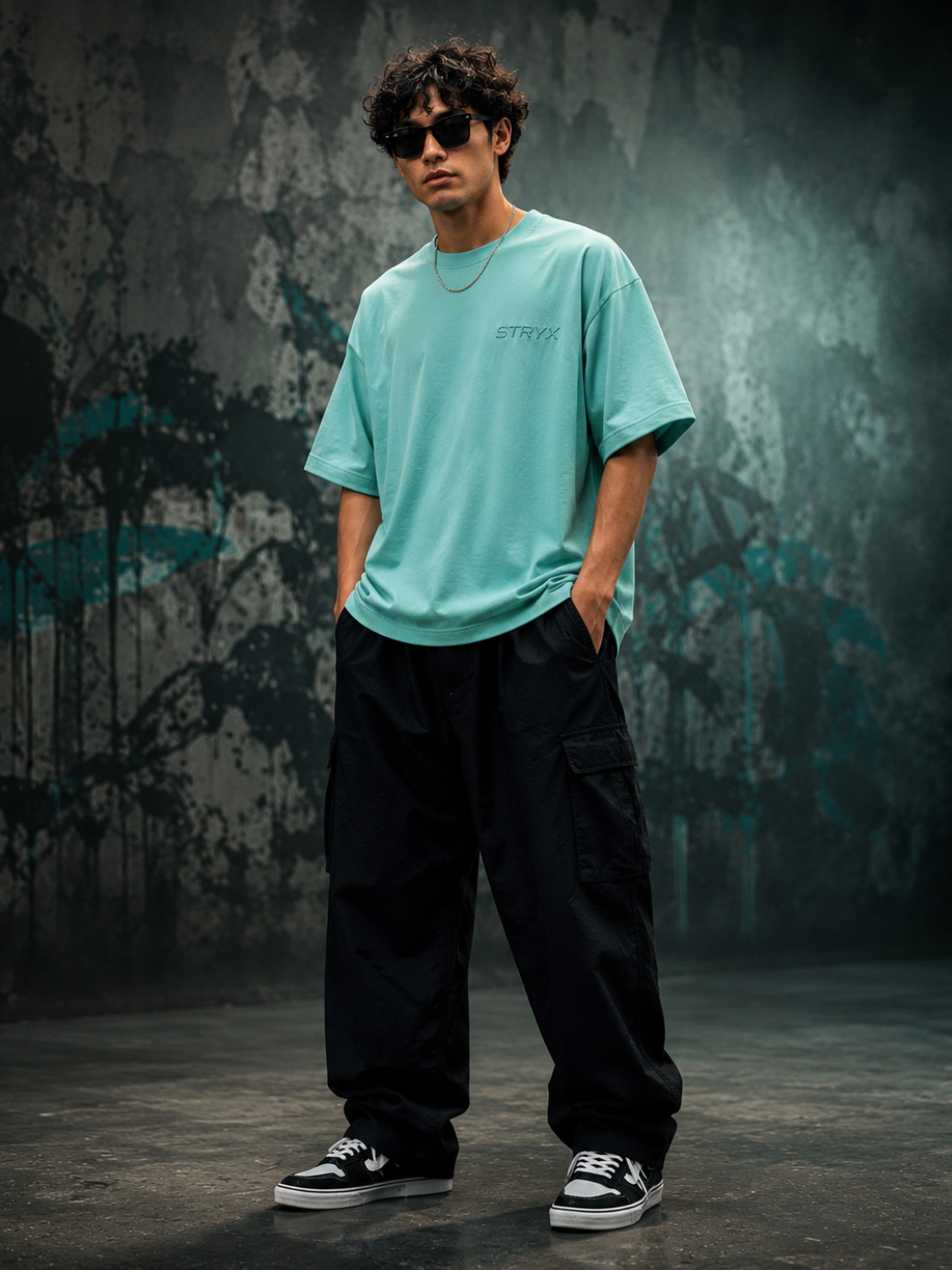 Men's Oversized- Boxy Fit -T-Shirt | Mint Green