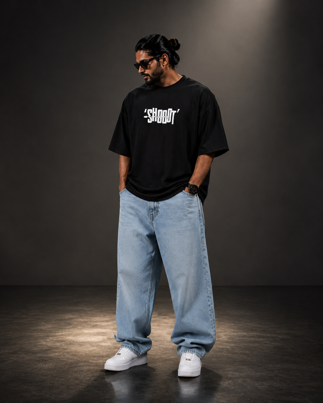 Men's Oversized- Boxy Fit -T-Shirt | Black